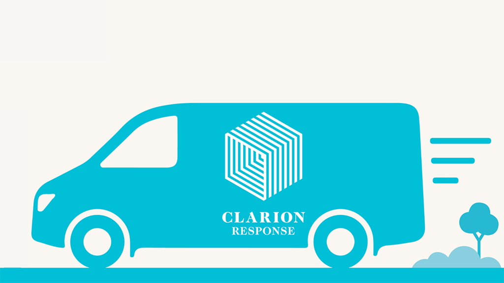 graphic of a clarion van